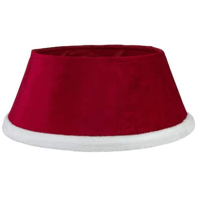 25" Red Santa Suit Round Christmas Tree Collar - 25