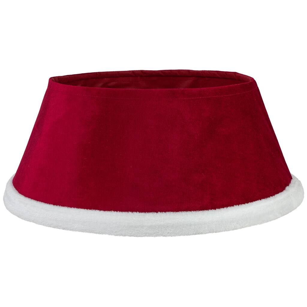 25" Red Santa Suit Round Christmas Tree Collar - 25