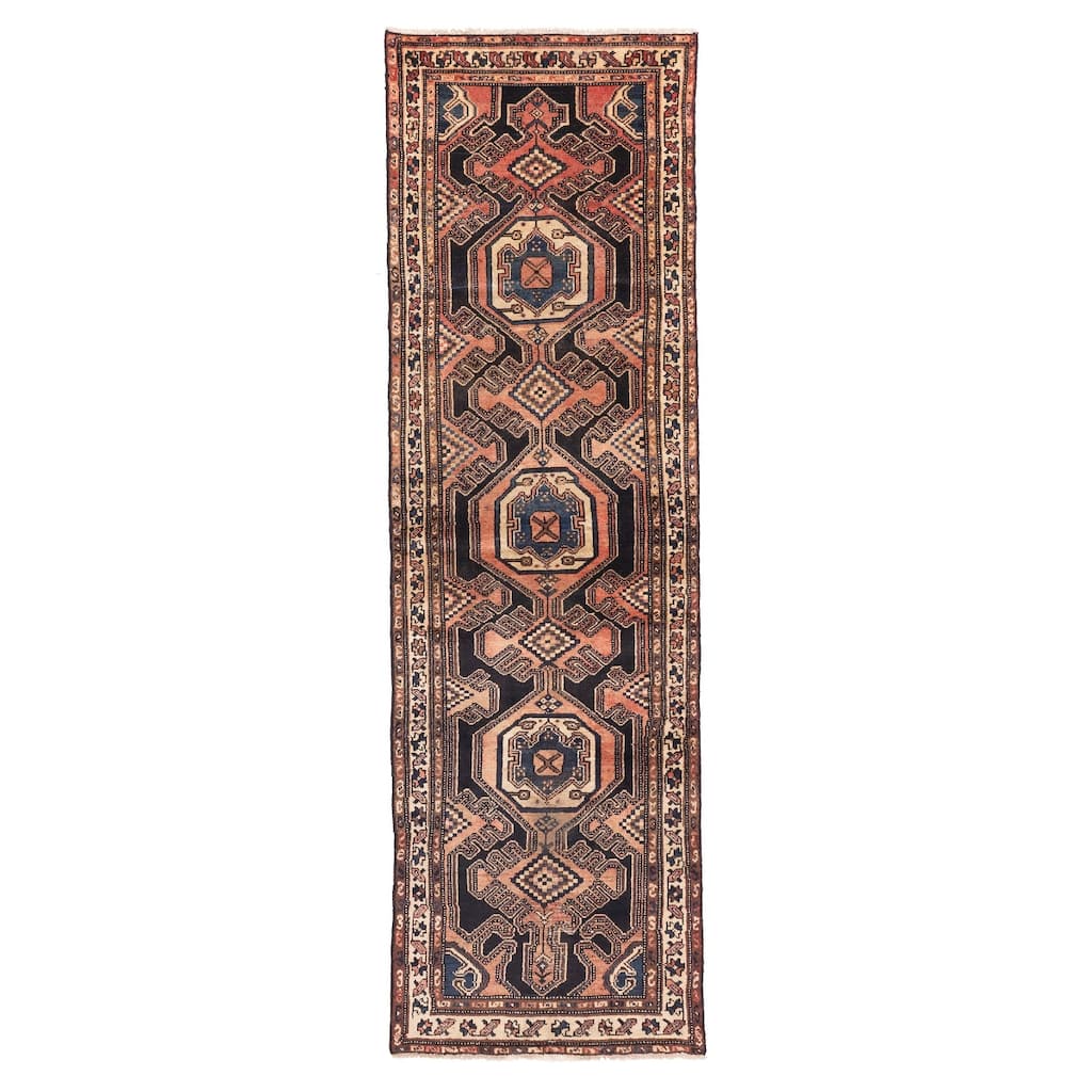ECARPETGALLERY Hand-knotted Konya Anatolian Dark Navy Wool Rug - 2'11 x 10'2