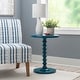 preview thumbnail 36 of 37, Linon Kallie Round Spindle Accent Table Teal