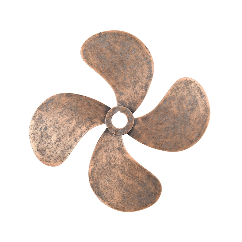 Elk Home Ships Rudder Antique Copper Metal Wall Art