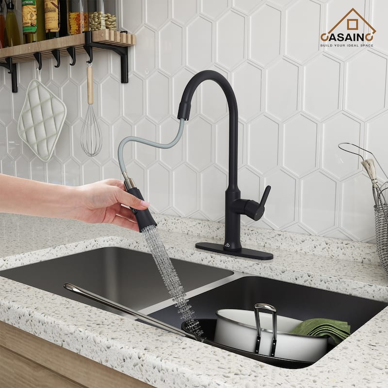Single Handle Pull Down Sprayer Kitchen Faucet