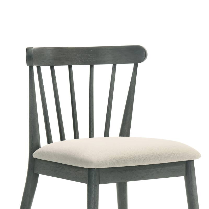 Dining Chair Simple Office Chair Set of 2 Coffee Chair Gray Dressing Chair Kitchen Chair with Wood Legs