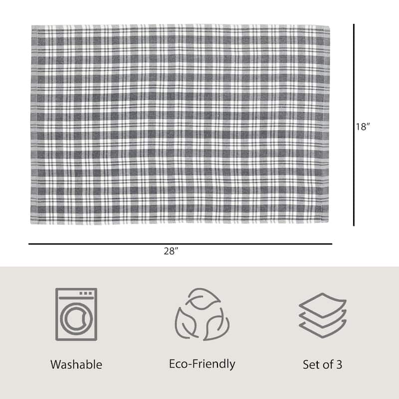 Nautica Home 100% Cotton Navy 18 in. x 28 in. Kitchen Towels (3 Piece Set)