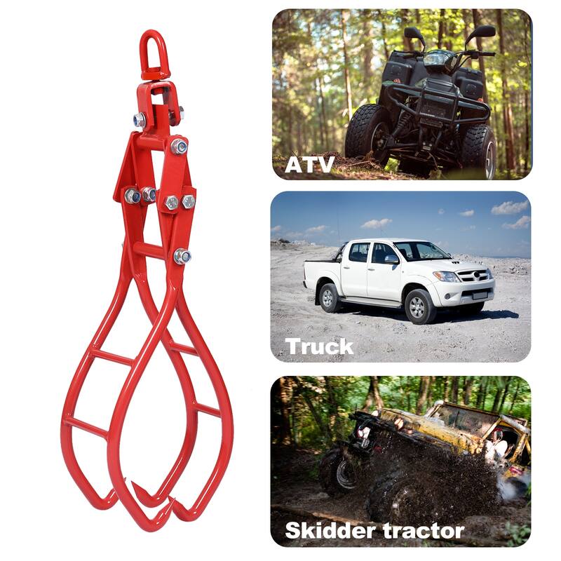28 in. Heavy Duty Solid Steel 4 Claw Lumber Log Lifting Logging Tongs Grabber