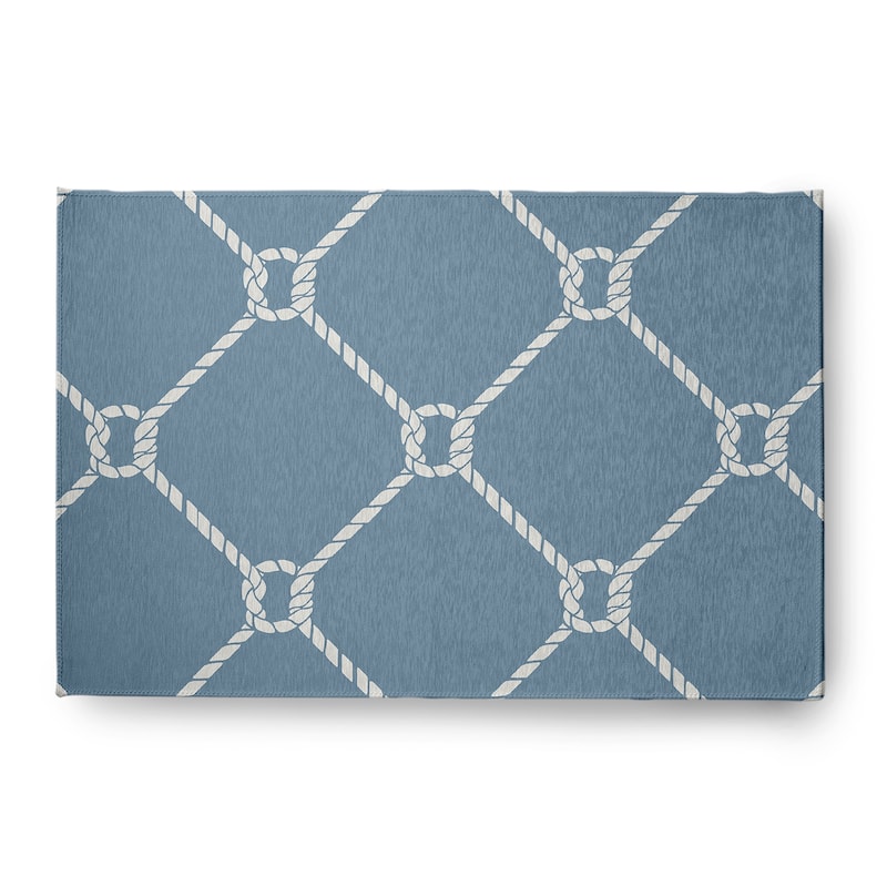 Ahoy! Nautical Indoor/Outdoor Rug - Dusty Smoke - 4' x 6'