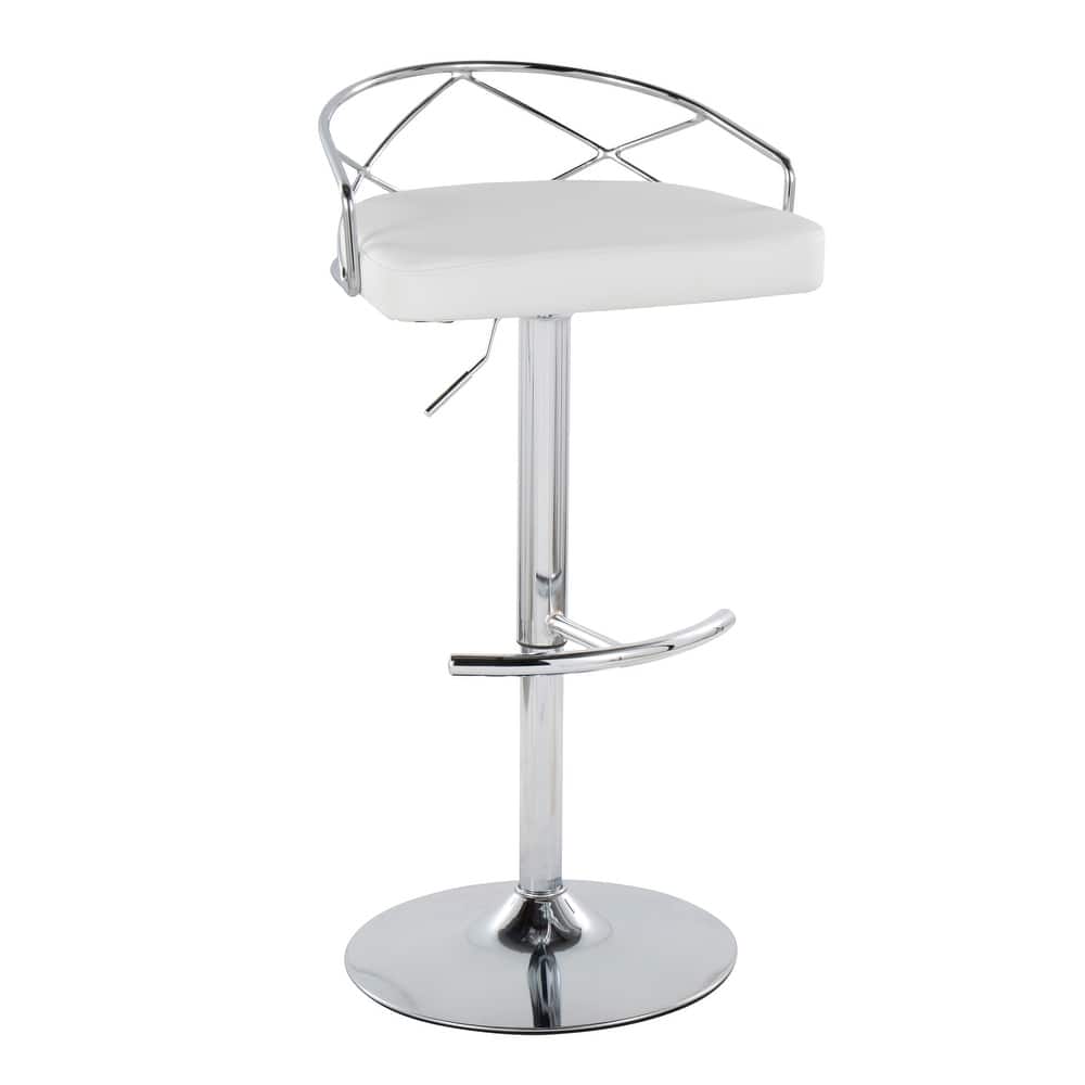 Silver Orchid Charlotte Glam Adjustable Bar Stool (Set of 2)