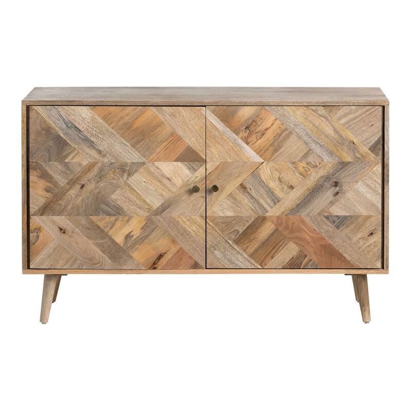 Whitaker 2-Door Mango Wood Chest, Natural