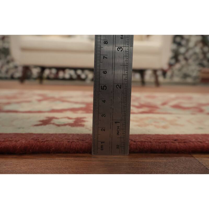 Hand Knotted Oriental 100% Wool Carpet Traditional All-Over Oranges & Rust Ziegler Area Rug - 3' 11'' X 2' 0''