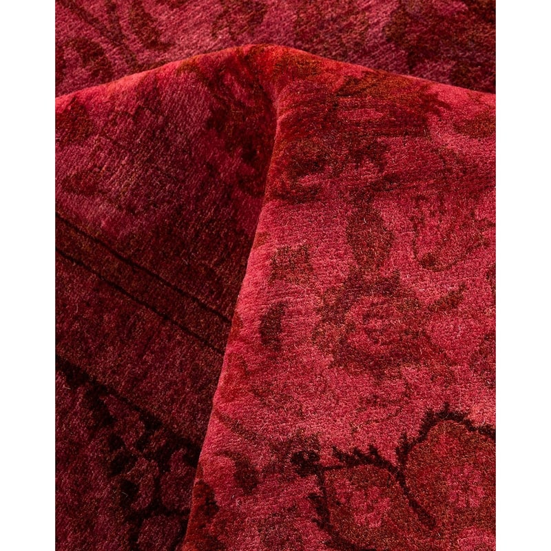 Contemporary Overdyed Wool Hand Knotted Area Rug - 6' 2" x 9' 1"