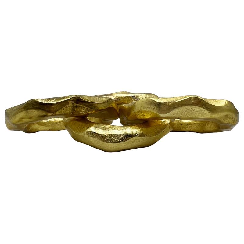 7 Inch Wide Decorative Handmade Aluminum Modern Chain Sculpture