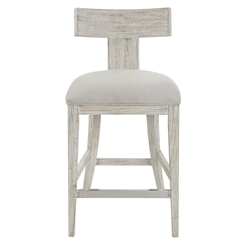 Uttermost Idris White Counter Stool - 20"x 38"x 22.5"