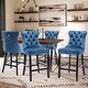 preview thumbnail 48 of 64, Contemporary Velvet Upholstered Counter Bar Stools Set of 4