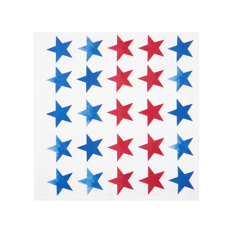 Red White & Pow Napkin Set of 6 - Multicolored