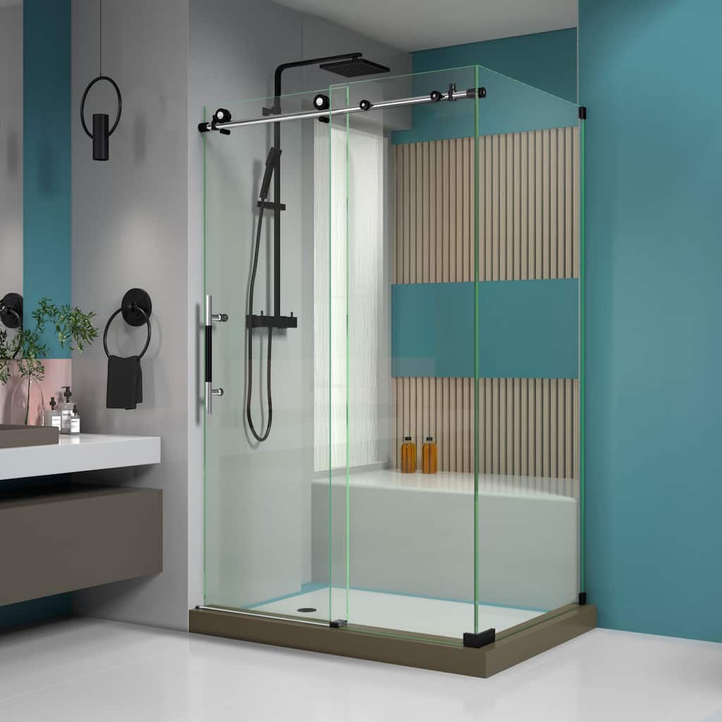 DreamLine Enigma-X 34 1/2 in. D x 48 3/8 in. W x 76 in. H Sliding Shower Enclosure - 34.5" x 44.38" - 48.38"