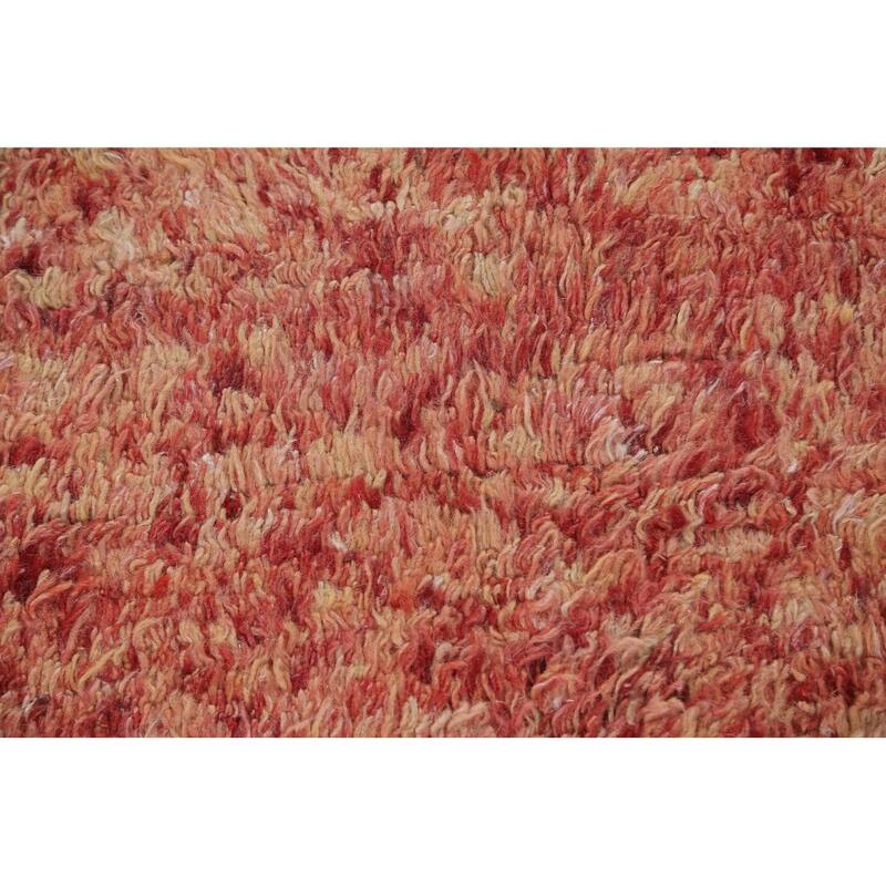 Tribal Moroccan Oriental Wool Area Rug Hand-knotted Living Room Carpet - 9'0" x 12'5"