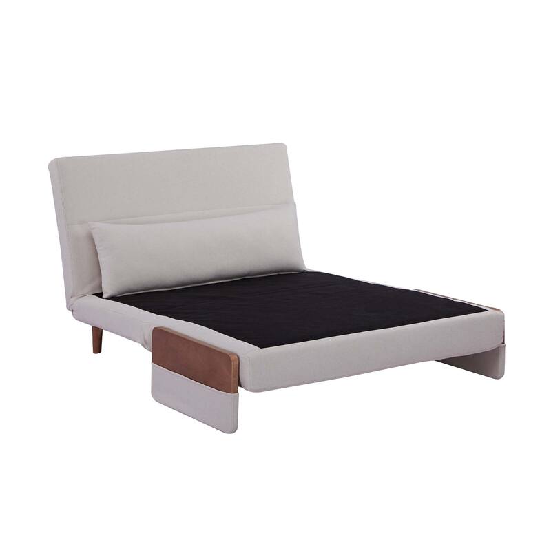 Extra Loveseat Convertible Sleeper Sofa, Single-Seater Sofa Bed with Adjustable Backrest, DayBed with Silent Hinges