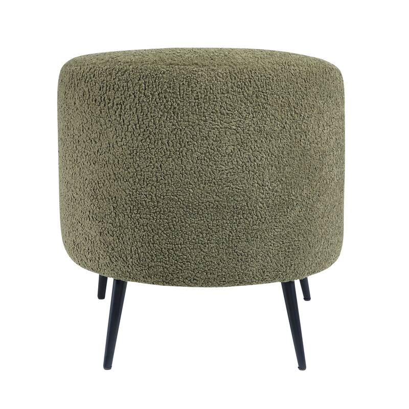 Hudson 26" Boucle Fabric Accent Chair - Black Finish Metal Legs