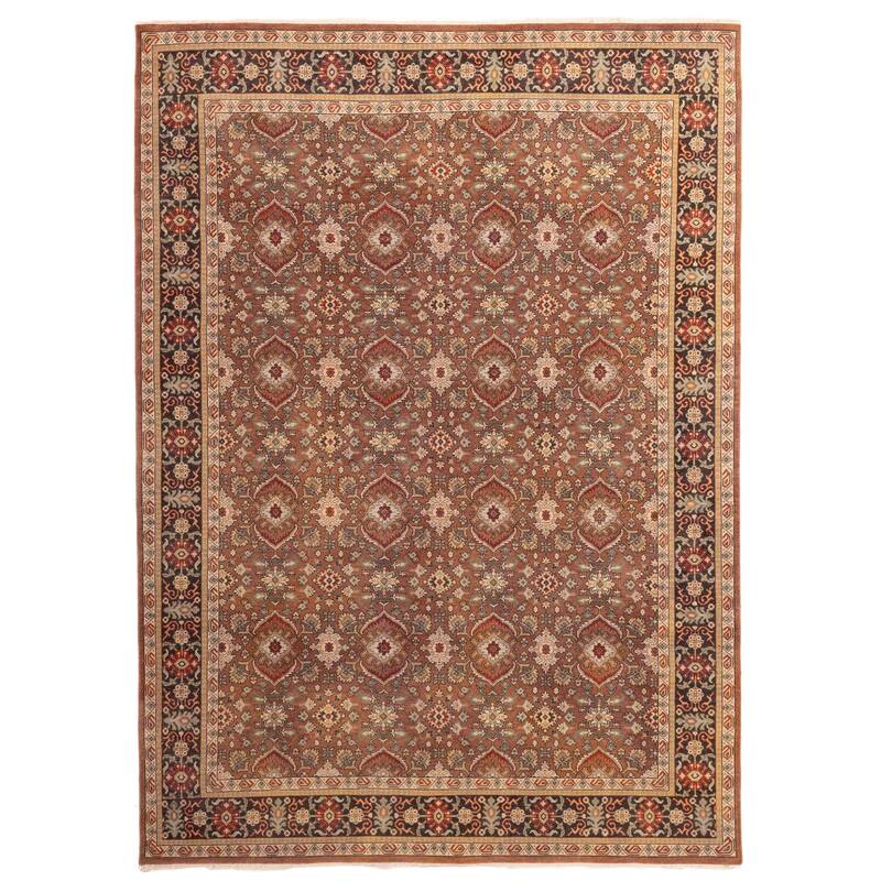 ECARPETGALLERY Hand-knotted Jamshidpour Dark Copper Wool Rug - 9'0 x 12'3