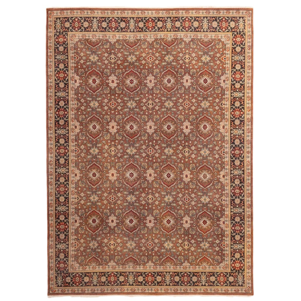ECARPETGALLERY Hand-knotted Jamshidpour Dark Copper Wool Rug - 9'0 x 12'3