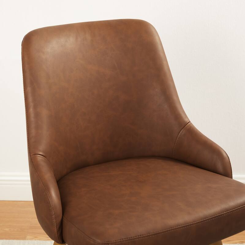 Art Leon Set of 2 Minimalist Dining Chair with Classic Wood Legs