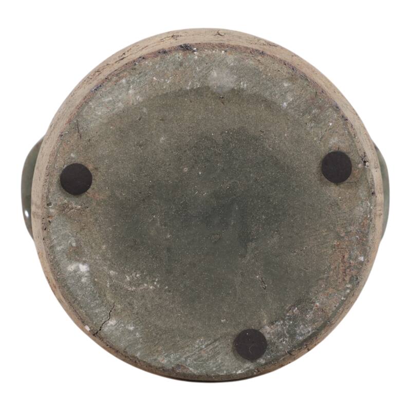 Ceramic Table Vase Rustic Handles Textured Artisan Decorative Accent