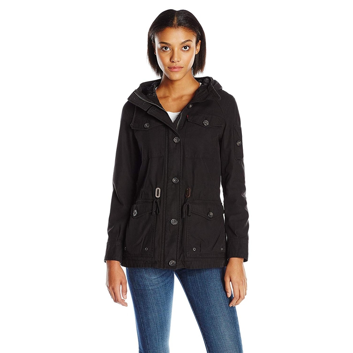 Shop Levi's Women's Cotton Four Pocket Hooded Field Jacket | UP TO 60% OFF