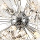 preview thumbnail 13 of 14, Art Deco Crystal Flower Glass Bubble Sunburst Chandelier 23.6in