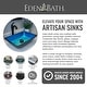 preview thumbnail 7 of 6, Eden Bath Dark Gray Canoe Glass Vessel Sink