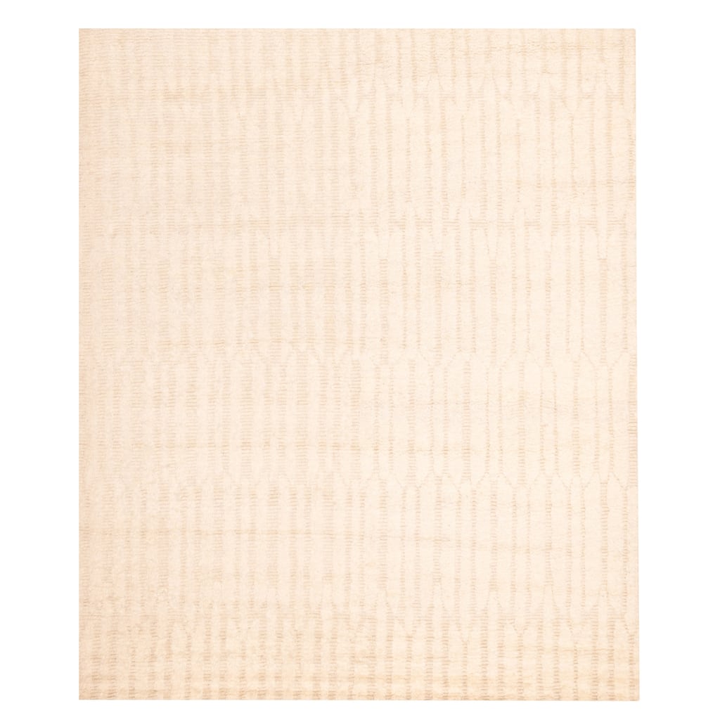 ECARPETGALLERY Hand-knotted Tangier Cream Wool Rug - 8'5 x 9'10