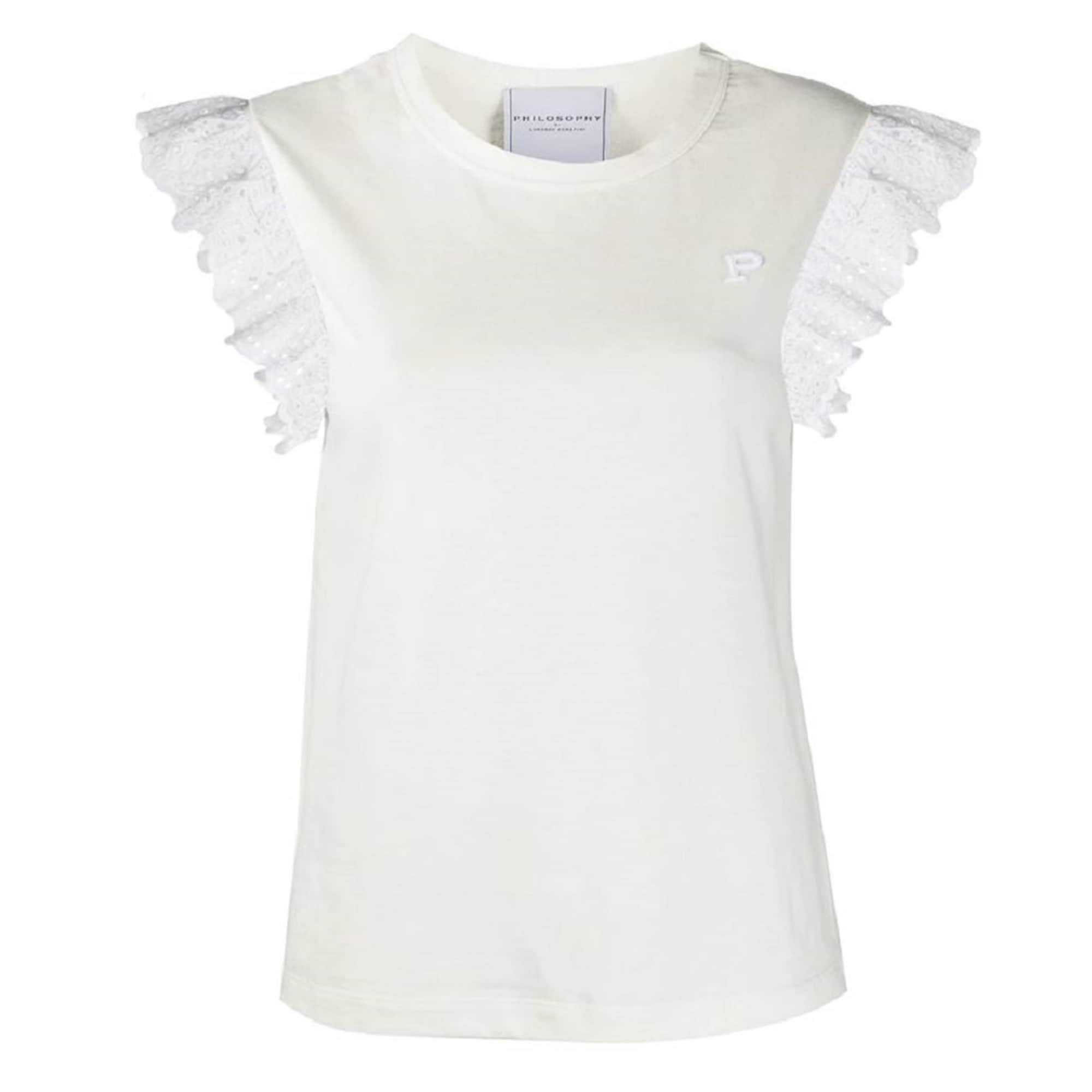 ruffle trim t shirt