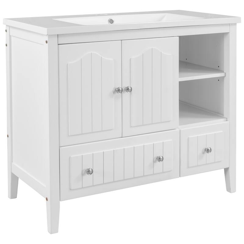 36" Bathroom Vanity with Solid Wood Frame