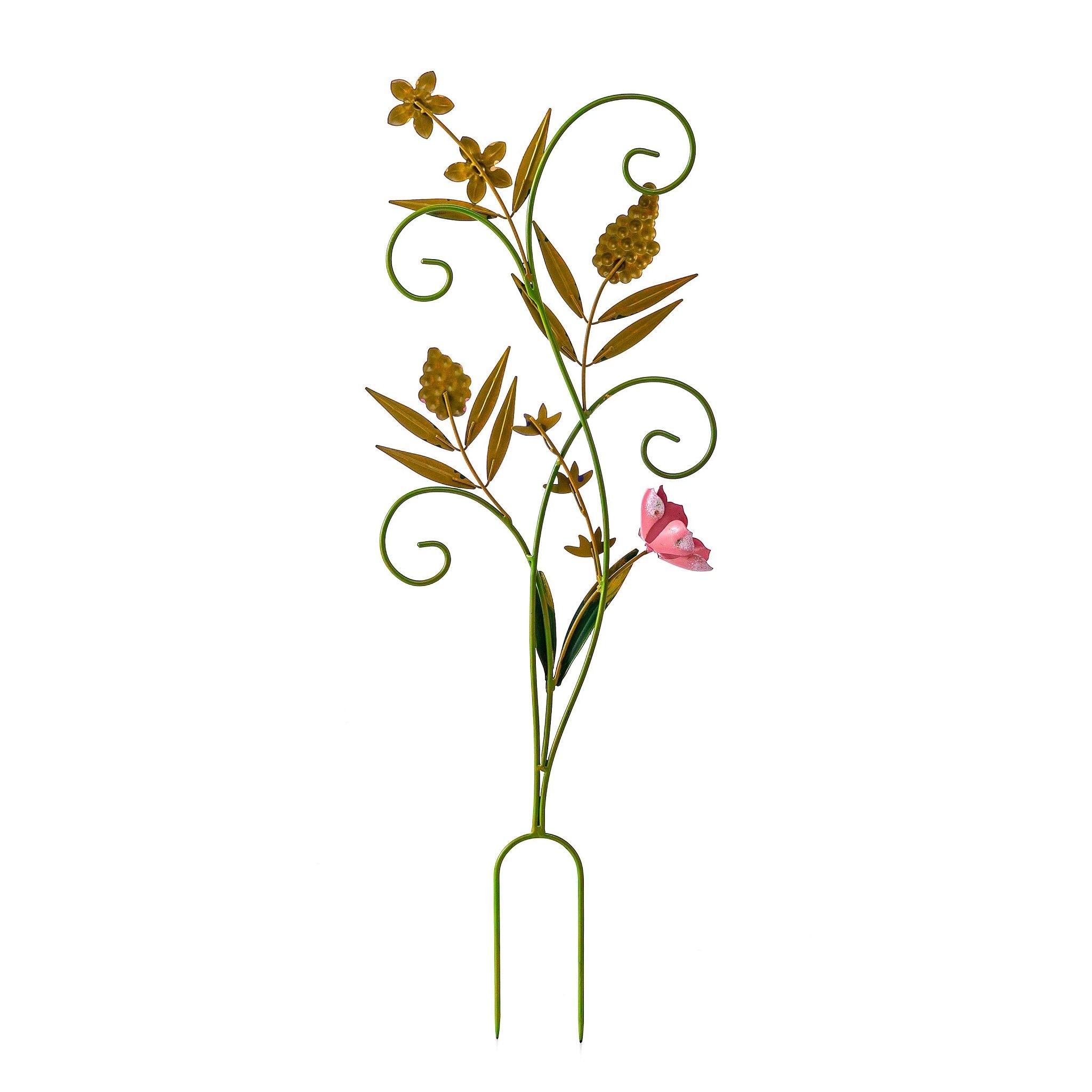 36 in. Spring Blooms Metal Garden Stake