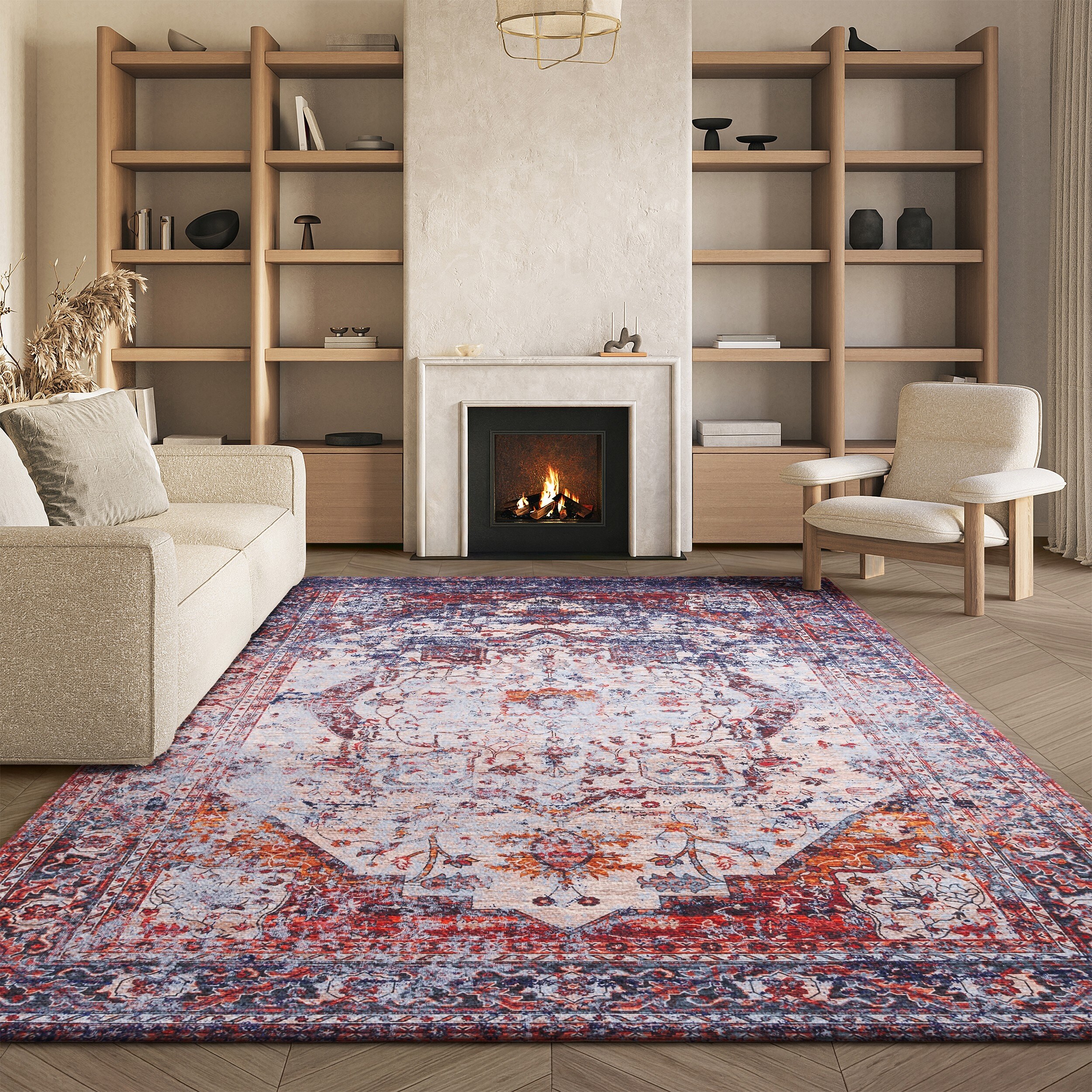 SAFAVIEH Tucson Marilia Transitional Machine Washable Rug