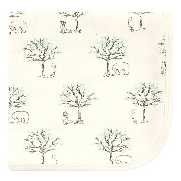 slide 1 of 1, Touched by Nature Baby Organic Cotton Swaddle, Receiving and Multi-purpose Blanket, Birch Trees, One Size One Size - Birch Trees