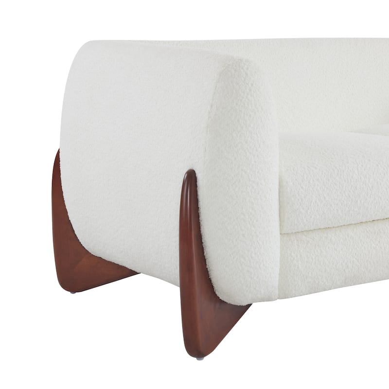 Alma Upholstered Boucle Loveseat by Christopher Knight Home
