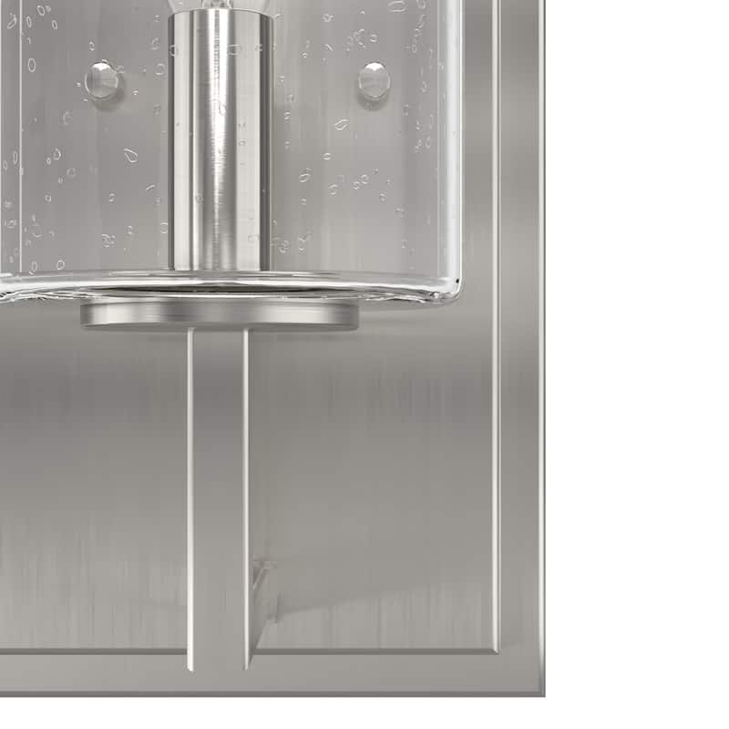 Hunter Kerrison Wall Sconce with Clear Seeded Glass - Contemporary, Industrial, Transitional, Candle - Damp Rated!
