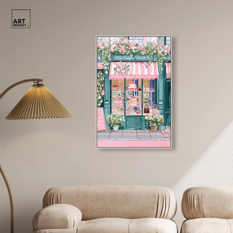 Whimsical Storefront Canvas by Art Remedy