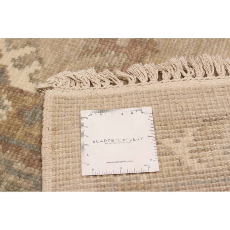 ECARPETGALLERY Hand-knotted Oushak Taupe Wool Rug - 8'1 x 10'0