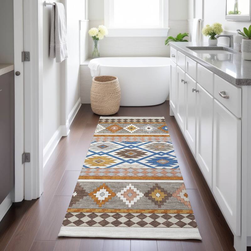 Machine Washable Indoor/ Outdoor Global Clemente Chantille Rug