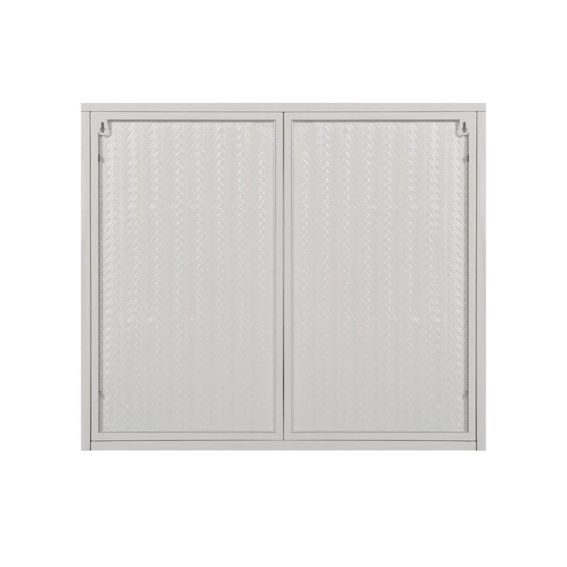 27.56" Modern Wall Cabinet with Featuring Three-tier Enclosed Storag With Glass Doors