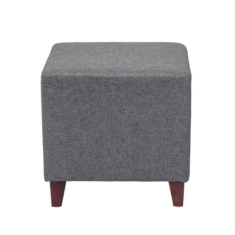 Adeco Simple British Style Cube Ottoman Footstool