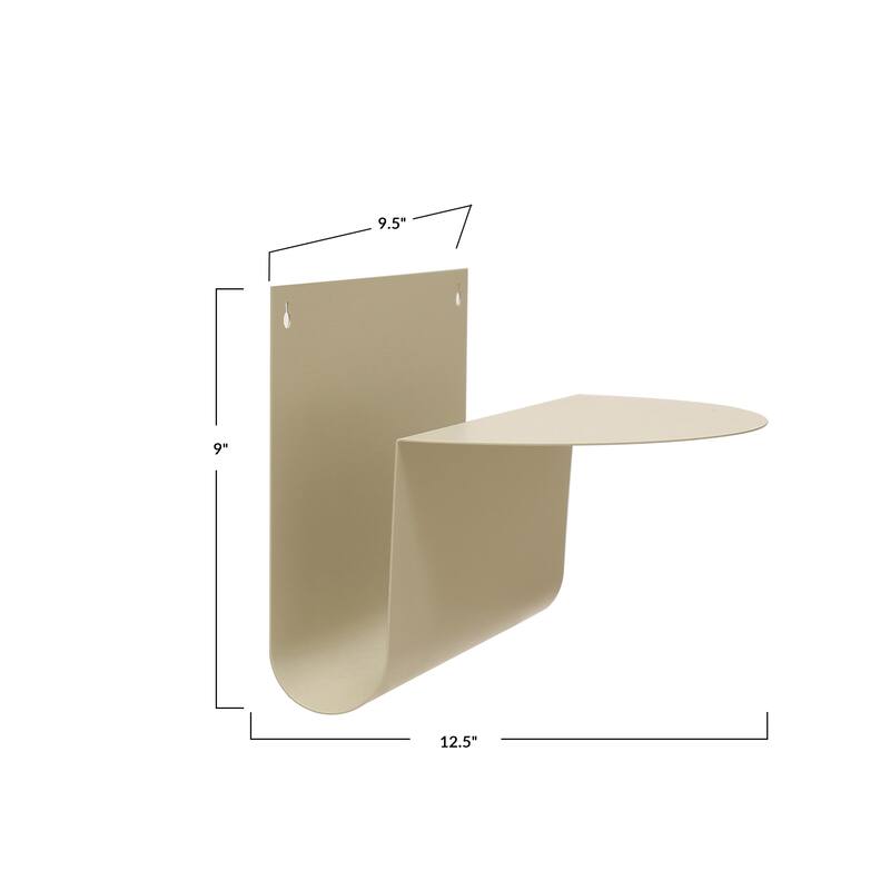 Decorative Hanging Metal Wall Magazine Shelf - 12.6"L x 9.5"W x 9.0"H