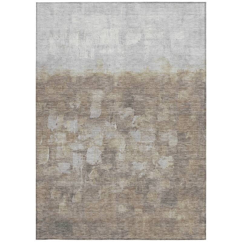 HomeRoots Abstract Transitional Rectangle Outdoor Rug