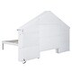 preview thumbnail 8 of 9, Wood Platform Bed with House-shaped Storage Headboard and Bookshelf, Built-in LED Light Strips, 2 in 1 Design, House Roof Frame