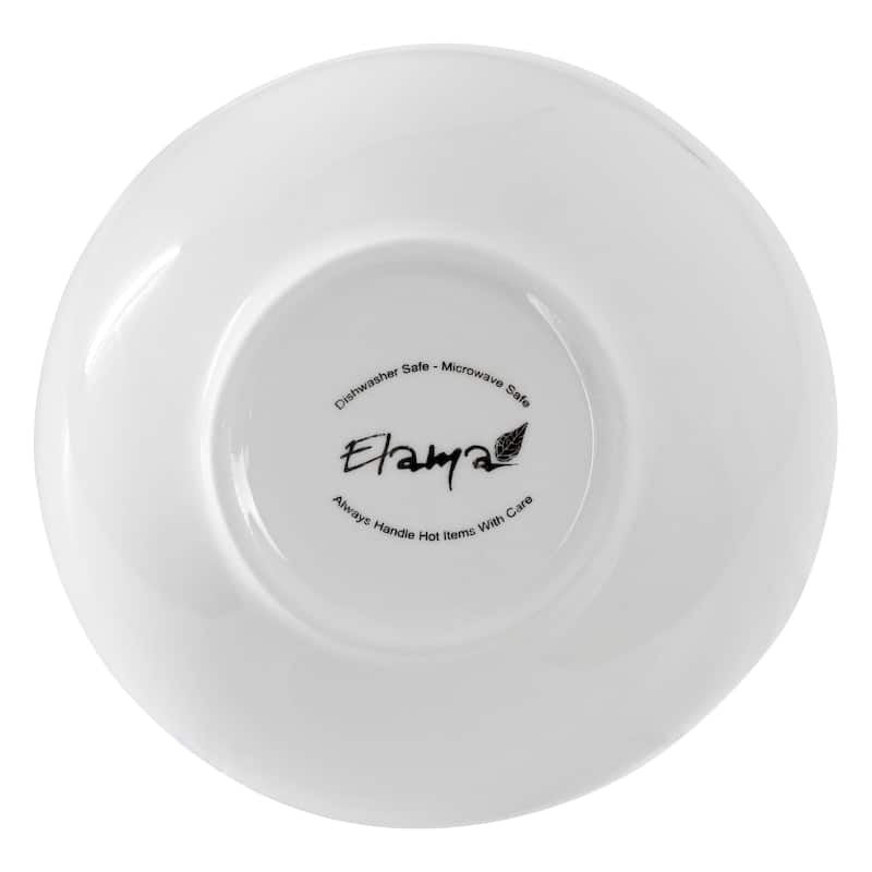 Elama Professional Kitchen 12 Piece Porcelain Bowl Set in White