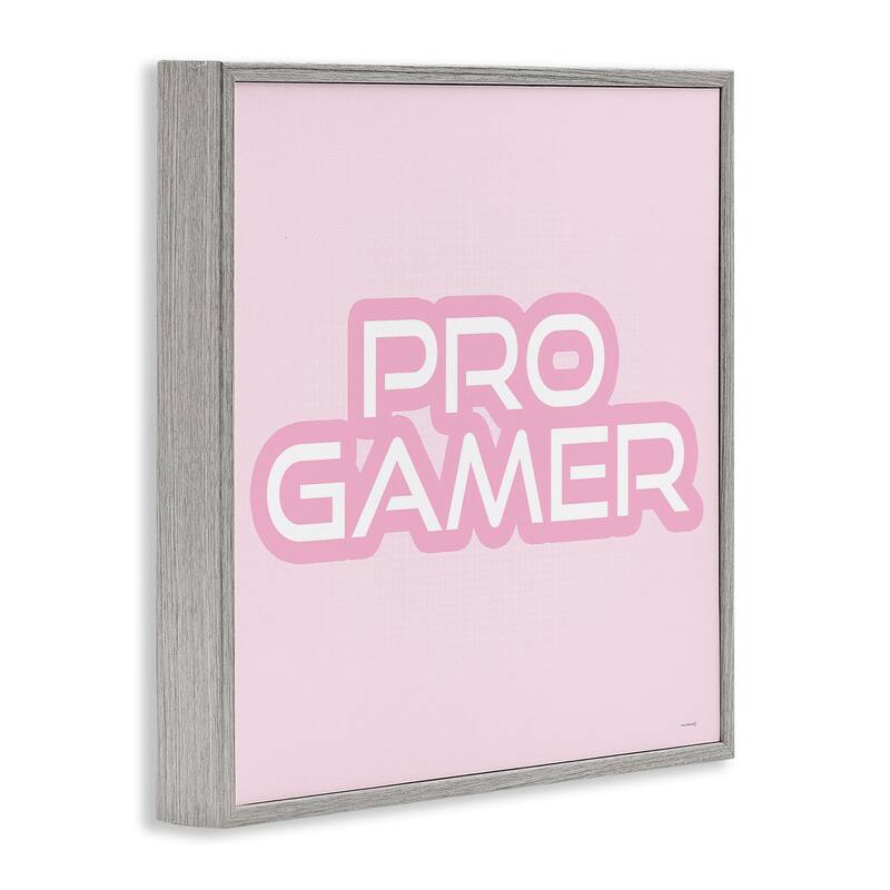 Stupell Pastel Pink Pro Gamer Framed Giclee Art Design By Yass Naffas Designs