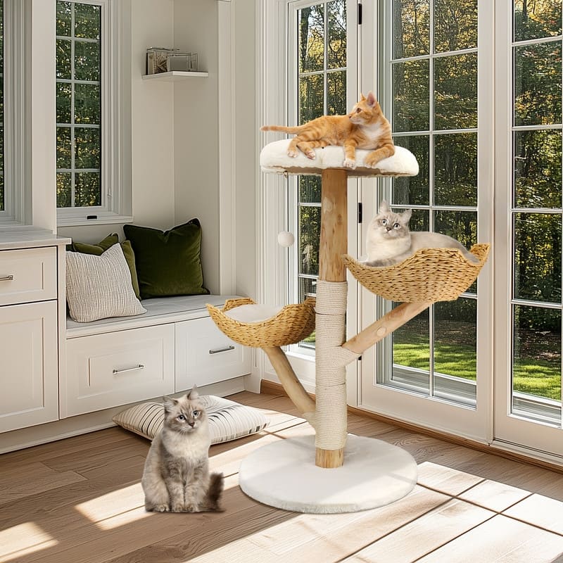 Cat Tree Tower Condo Furniture Scratch Post for Kittens Pet House Play
