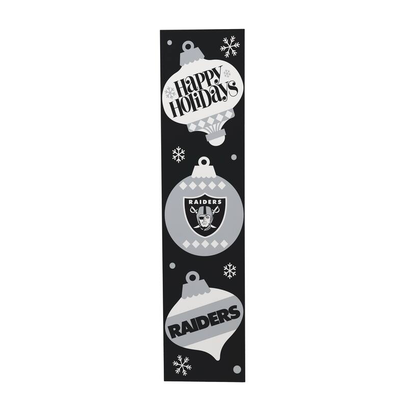 47" Double Sided Seasonal Porch Leaner, Las Vegas Raiders - 47" x 11.25"