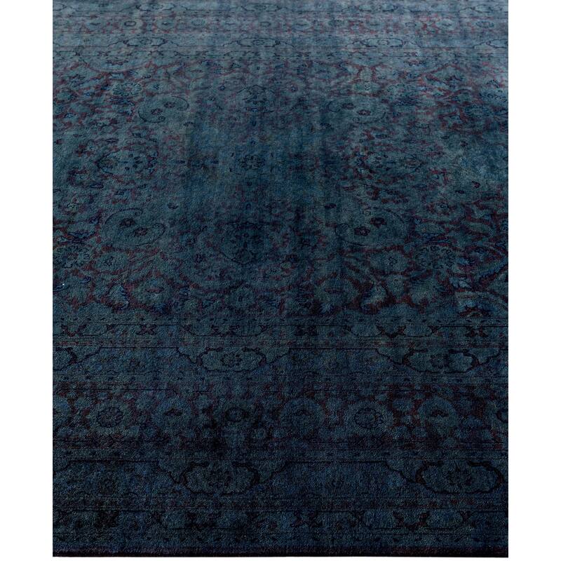 Overdyed One-of-a-Kind Hand-Knotted Area Rug - Gray - 6' 3" x 9' 3"